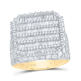 3CTW-DIA NK FASHION OCTAGON BAGUETTE MENS RING